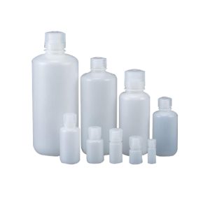 ขวดพลาสติกปากแคบสีขาวขุ่น ปราศจากเชื้อ / Narrow Mouth Reagent Bottle, HDPE, White, Sterile